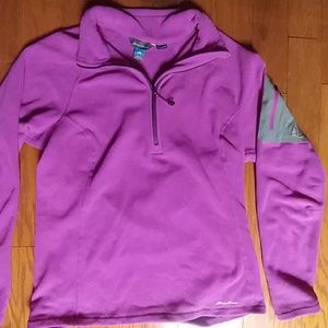 Women Eddie Bauer Polartec Pullover Fleece 1/4